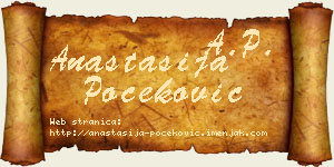 Anastasija Počeković vizit kartica